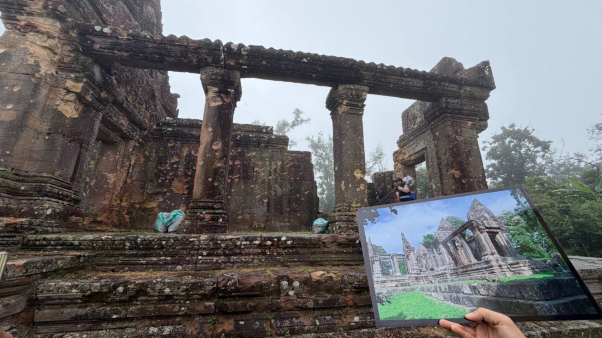 500磅炸弹狂轰千年古迹?世界遗产柏威夏寺超560处受损 柏威夏寺在2025年柬泰冲突期间遭受严…